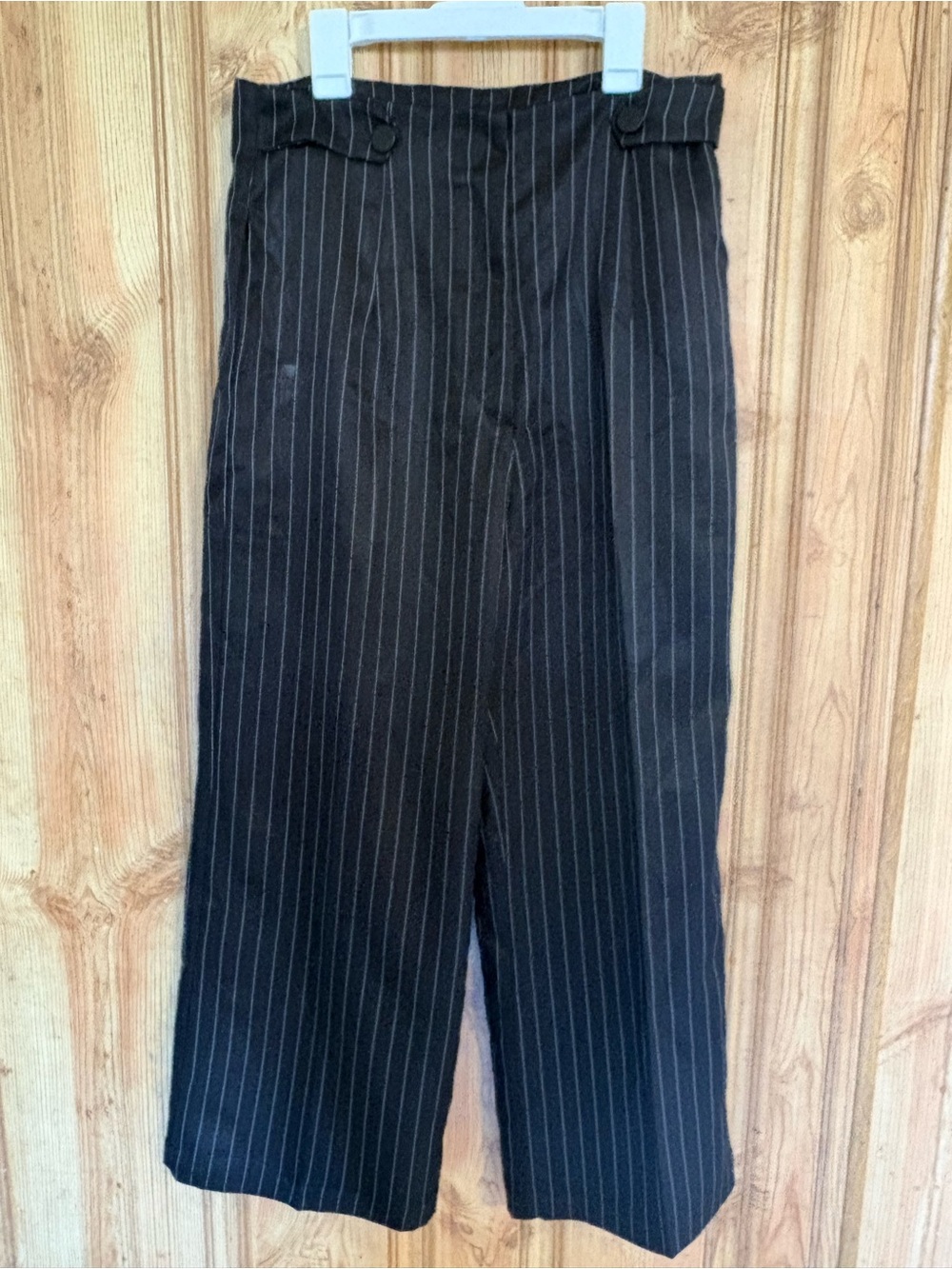 Cider woman’s Black Pinstripe Wide-Leg Dress Pants size L